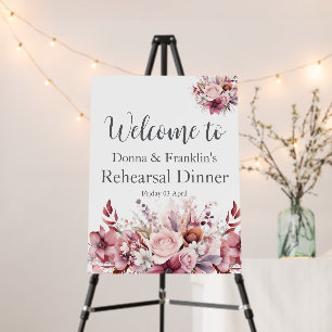 Photo Modern Dusty Rose QR Code Rehearsal Foam Board