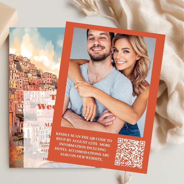 Photo Modern Elegant Italy Destination Wedding Invitation (Creator Uploaded)