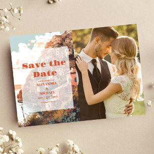 Photo Modern Elegant Italy Destination Wedding Save The Date