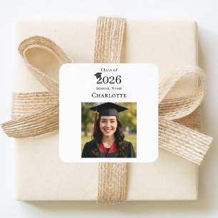 Photo modern Graduation Party Square Sticker