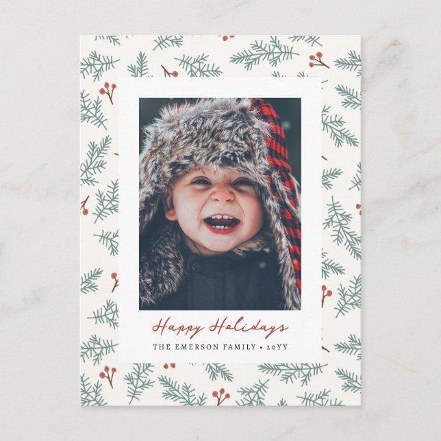 Photo Modern Holiday Postcard (Front)