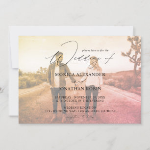 Photo Modern Horizontal 4 Effect Wedding Invitation
