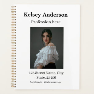 Photo modern profession social media address simpl planner