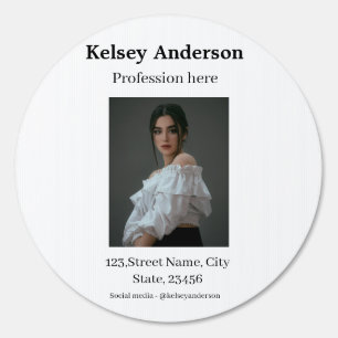 Photo modern profession social media address simpl sign