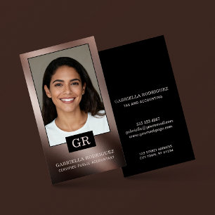 Photo Modern Professional CPA Accountant Business Card