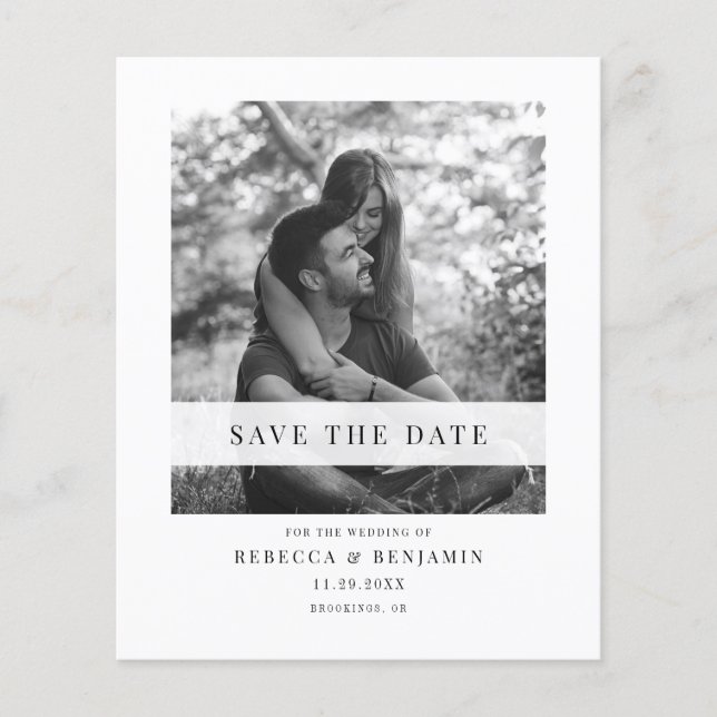 Photo Modern Save the Date Announcement (Front)