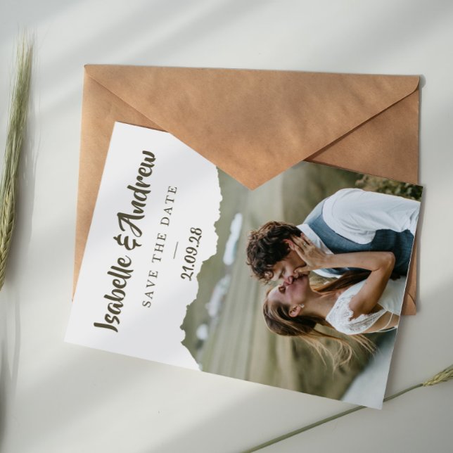 Photo Modern Save the Date Card (Creator Uploaded)