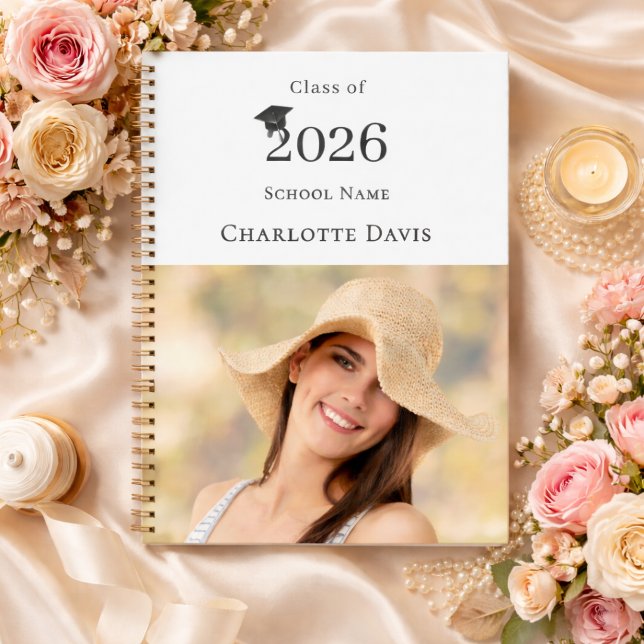  Photo Modern Senior Graduate Class of 2026 Notebook (Creator Uploaded)