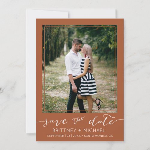 Photo Modern Terracotta Save The Date