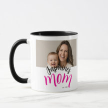 Photo Mom Established Child Name Custom Year Mama