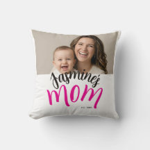 Photo Mom Established Child Name Custom Year Mama