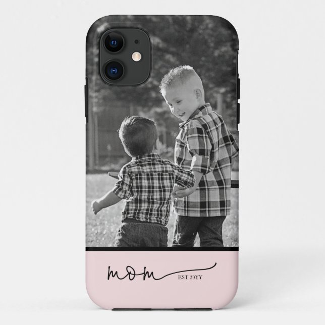 Photo Mom Script Case-Mate iPhone Case (Back)