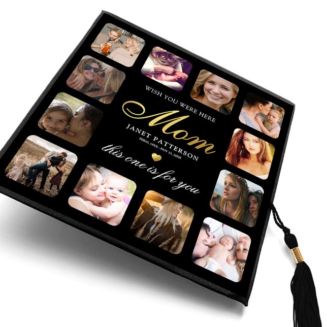 Photo Mom Tribute “This One is for You” Graduation Cap Topper (Creator Uploaded)