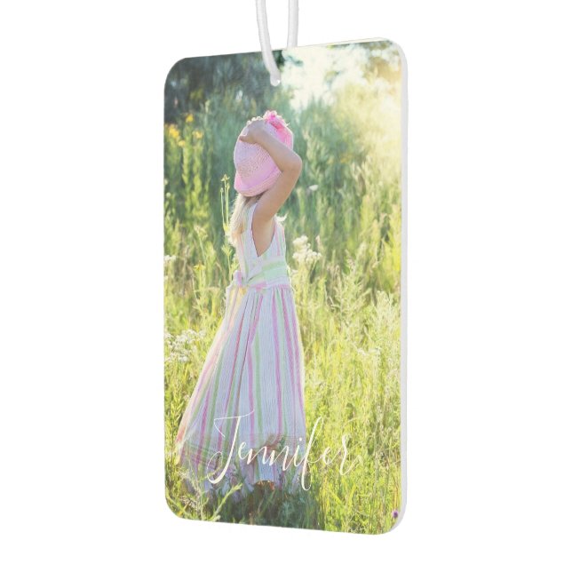 Photo Monogram Name Air Freshener (Left)