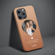 Photo Monogram Romantic Heart Coodinates Modern Case-mate Iphone 14 Case at Zazzle
