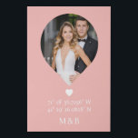 Photo Monogram Romantic Heart Coodinates Modern Faux Canvas Print<br><div class="desc">Photo Monogram Romantic Heart Coodinates Modern Faux Canvas Print Wall Art features your favorite photo with your monogram and custom coordinates of longitude and latitude that are special to you in modern script typography. Perfect gift for weddings, birthday, Christmas, Valentine's Day, anniversary and so much more. Designed by ©Evco Studio...</div>