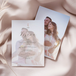 Photo Monogram Wedding Menu