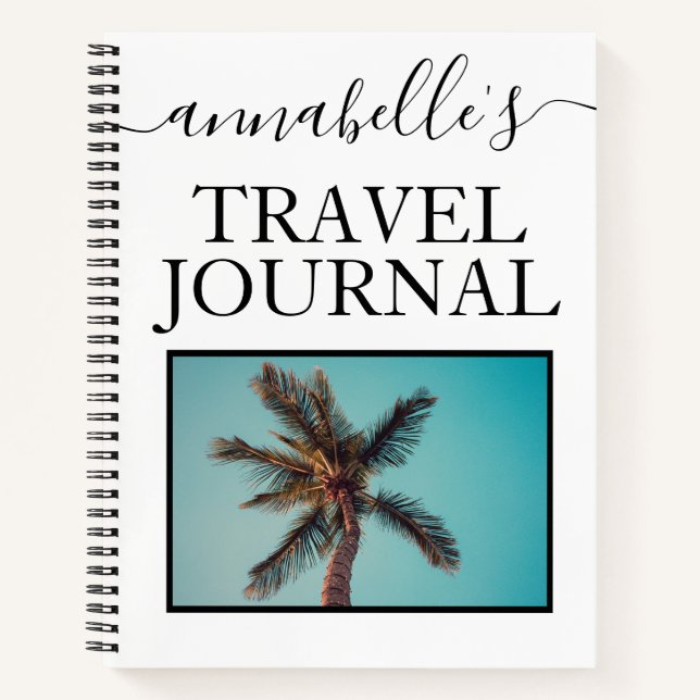 Photo Monogrammed Travel Journal Notebook (Front)
