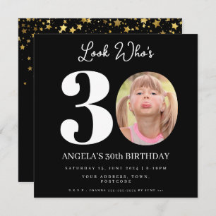 photo Montage Birthday party 30 years old Invitation