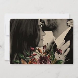 Photo Moody Watercolor Florals Save The Date