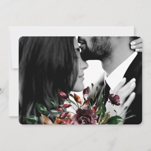 Photo Moody Watercolor Florals Save The Date