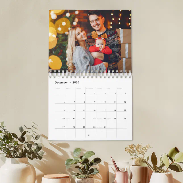 Photo Mosaic Mix Collage Family 2026 Calendar | Zazzle