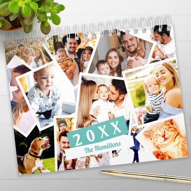Photo Mosaic Mix Collage Family 2026 Calendar | Zazzle