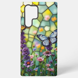 Photo Mossaic of a Butterfly and Garden Samsung Galaxy S22 Ultra Case