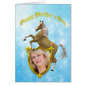 Photo Mother's day card with a rearing horse (Front)