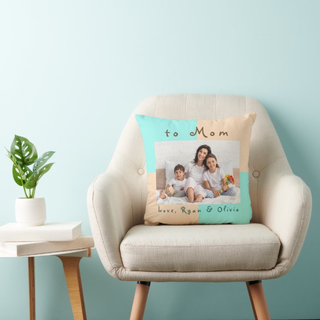 Photo Mother's Day Throw Pillow  (Chair)