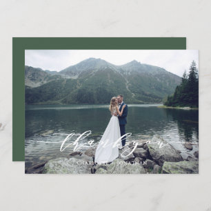 Photo Mountain Forest Wedding Thank You Card