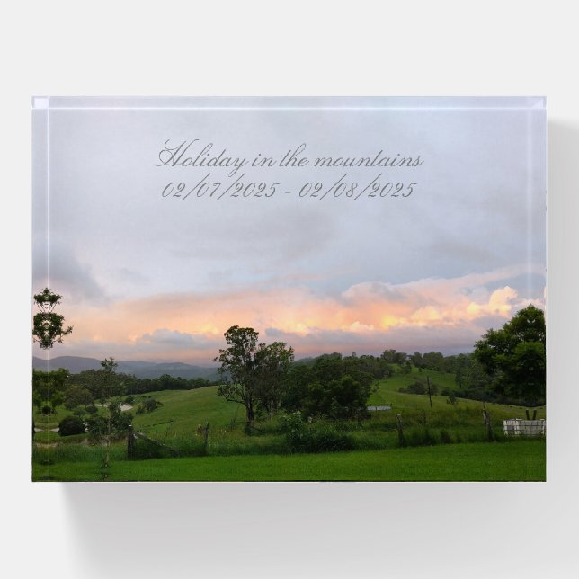 Photo Mountains Adventure Paperweight (Front)