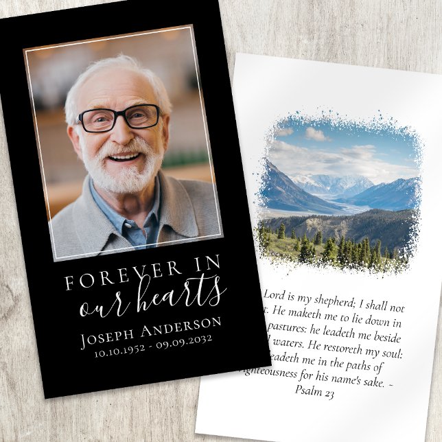 Photo Mountains Memorial Prayer Card (Creator Uploaded)