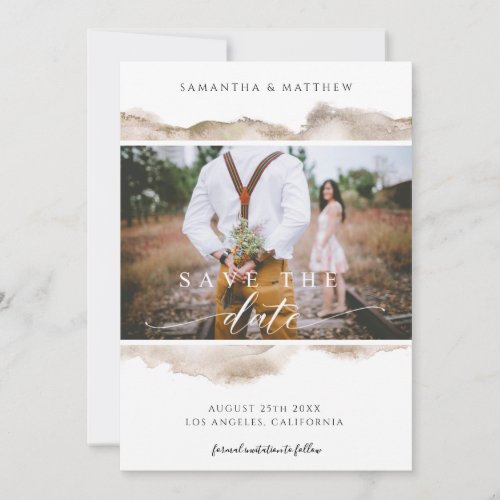 Photo Movable Save The Date Overlay  Earth Tones