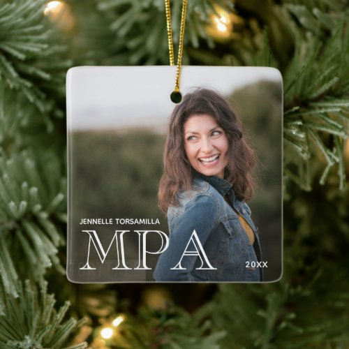 Photo MPA Graduation Ceramic Ornament