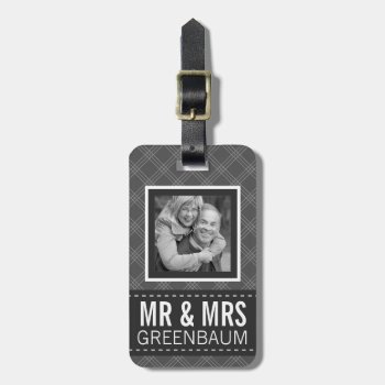 Photo Mr And Mrs Personalized Luggage Tag by PartyHearty at Zazzle
