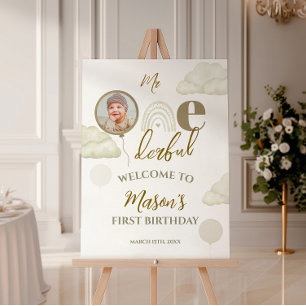 Photo Mr Onederful Boho Cloud Neutral First Foam Board