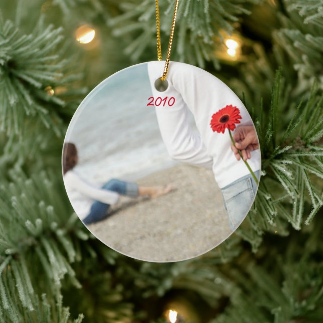 Photo Musical Black Strawberry Chandelier Ceramic Ornament (Tree)