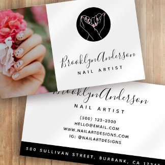 Photo Nail Tech Logo Business Card