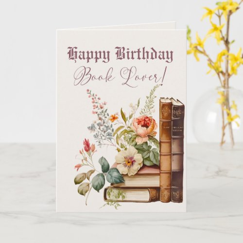 Photo Name Age Text Book Lover Watercolor Style Card