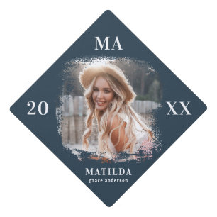 Photo name and year of graduation cap topper
