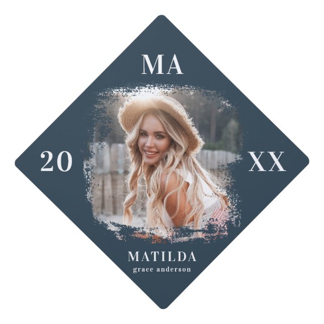 Photo name and year of graduation cap topper (Front)