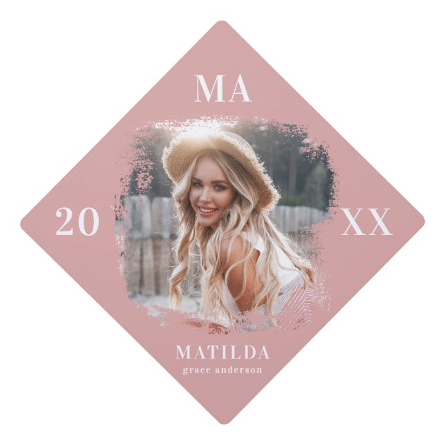 Photo name and year of graduation cap topper (Front)