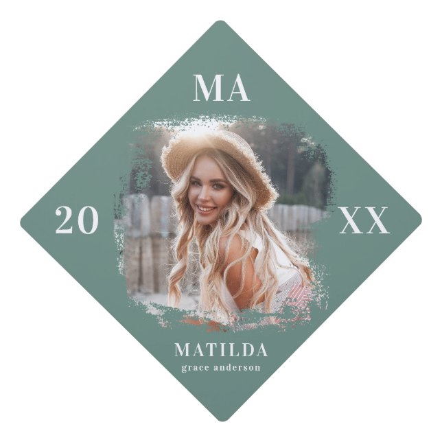 Photo name and year of graduation cap topper (Front)
