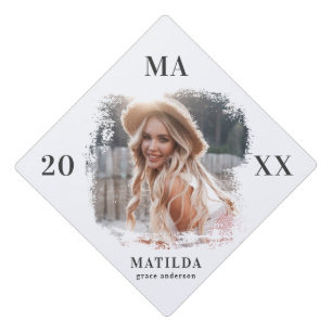 Photo name and year of graduation graduation cap topper