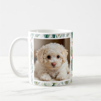 Photo & Name Scandinavian Christmas Sage Green Coffee Mug