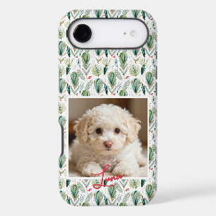 Photo & Name Scandinavian Christmas Sage Green iPhone 17 Air Case