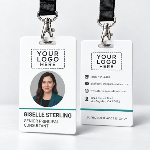 Photo Name Tag ID Logo Company Badge