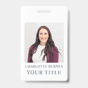 Photo Name Title Badge