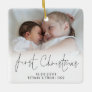 Photo Name Year First Christmas Big Sister Ceramic Ornament
